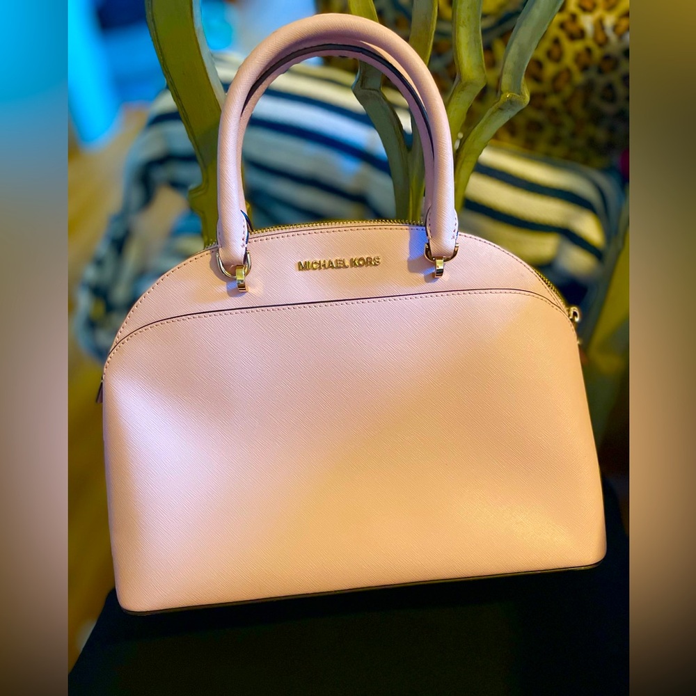 ✨ MICHAEL KORS ✨ EMMY ✨ Large Dome Satchel in 🌸 Blossom 🌸